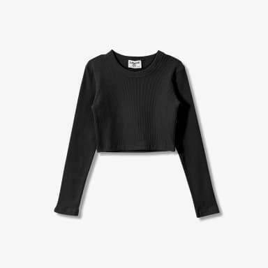 Ribbed Long Sleeve Crop Top 1