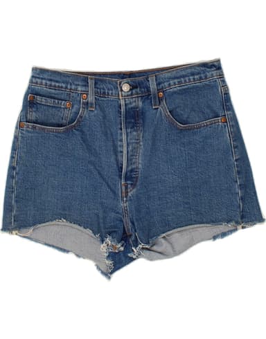 High Waisted Denim Hot Pants 1